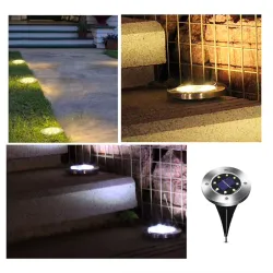 8 LED Rez-de-chaussée - jardin lumière solaire avec capteur étanche
